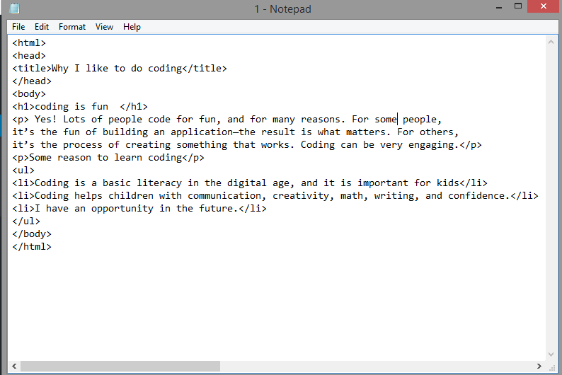 HTML coding Kids editor