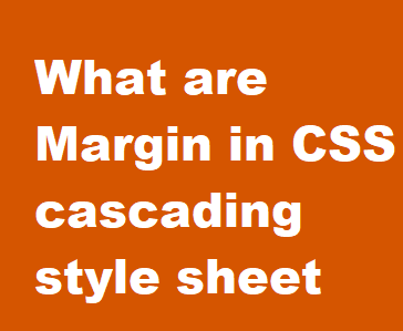 What are Margin in CSS cascading style sheet