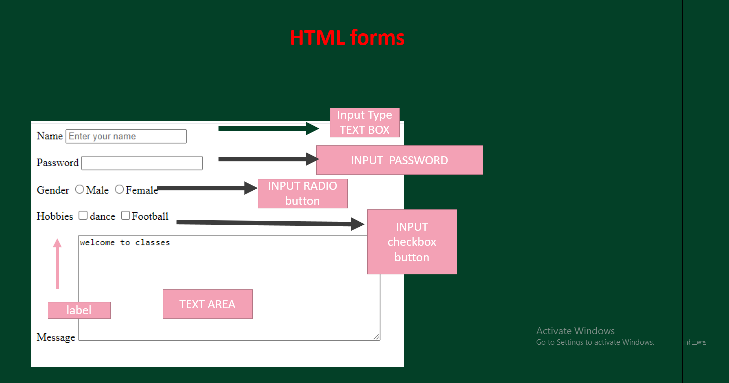Form design layout HTML