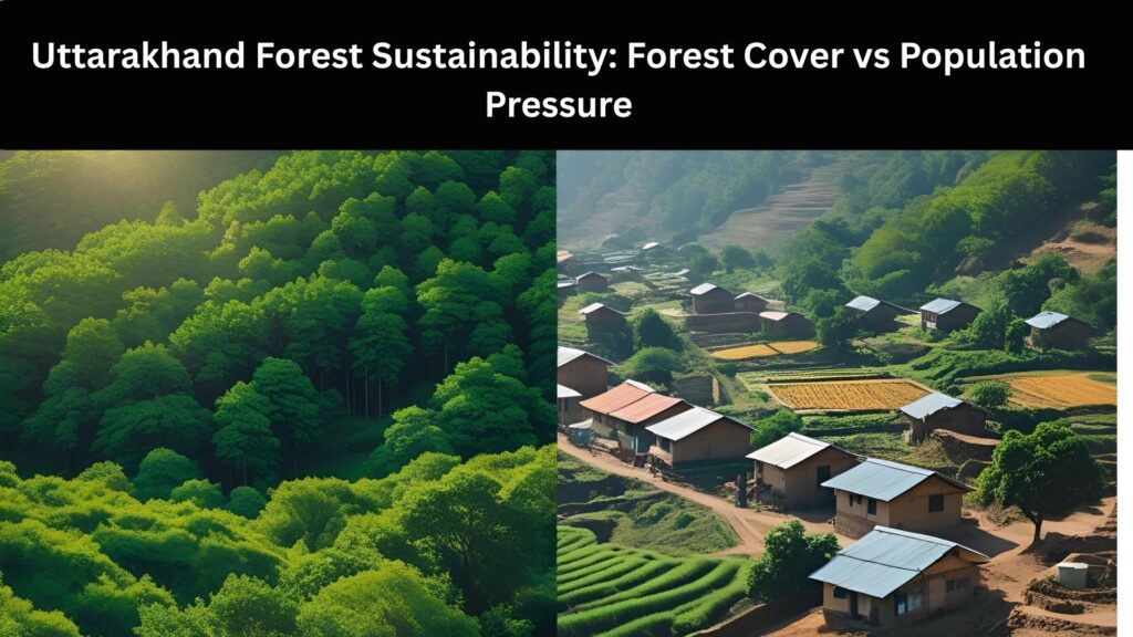 Uttarakhand Forest Sustainability Forest Cover vs Population Pressure