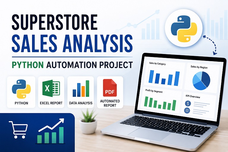 superstore sales analysis python automation